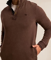 Washed Quarter Snap Pullover