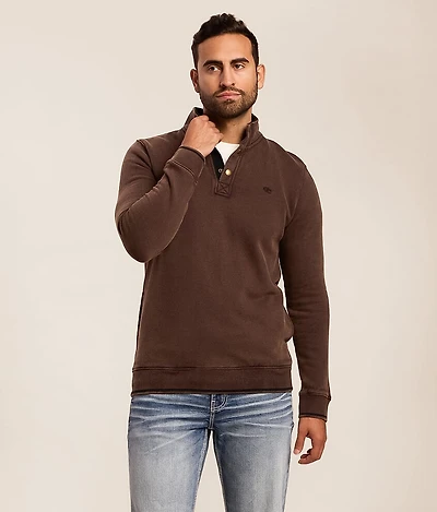 Washed Quarter Snap Pullover