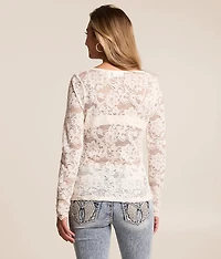 Sequin Lace Top
