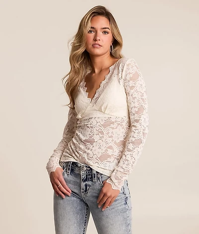 Sequin Lace Top