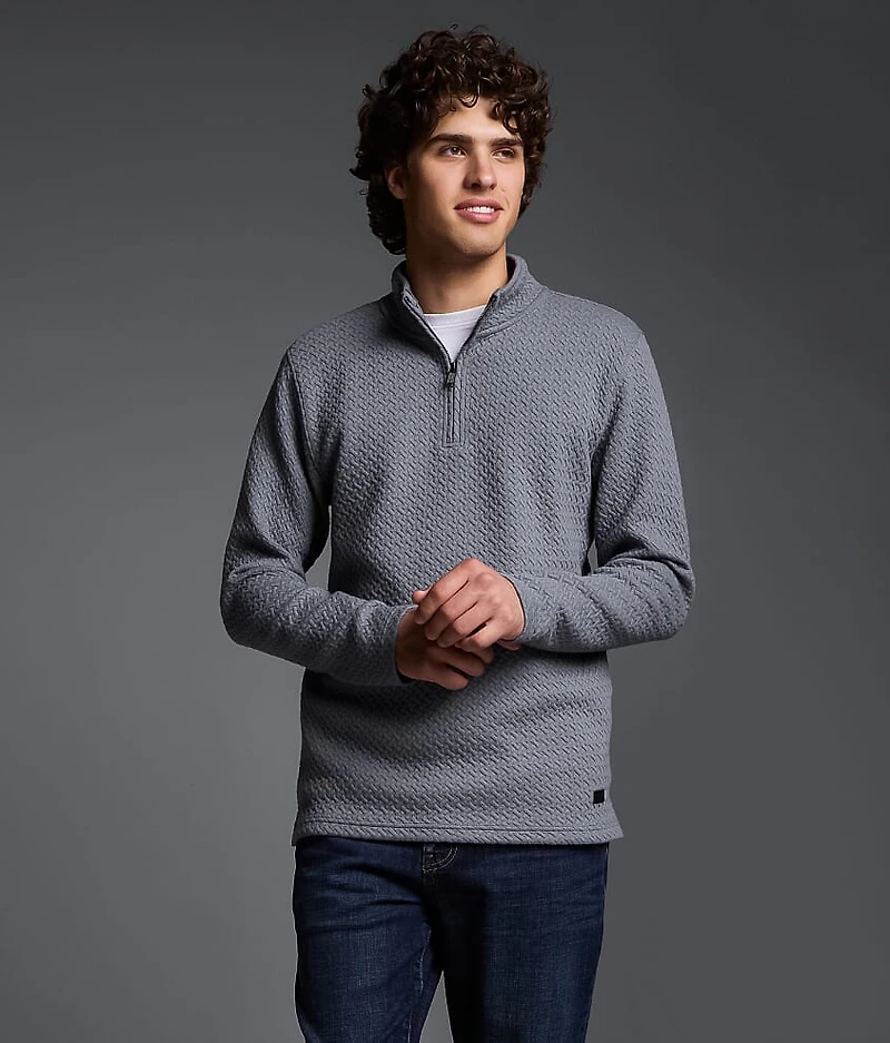 Textured Quarter Zip Pullover