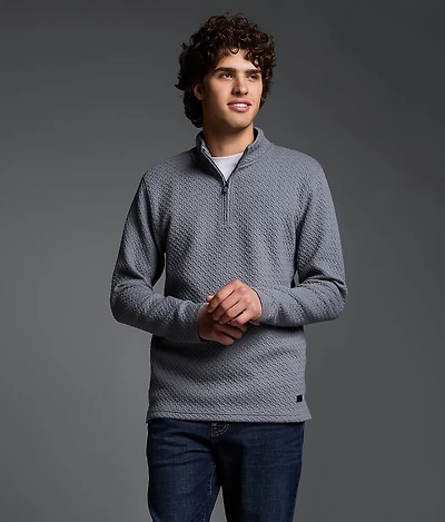 Textured Quarter Zip Pullover