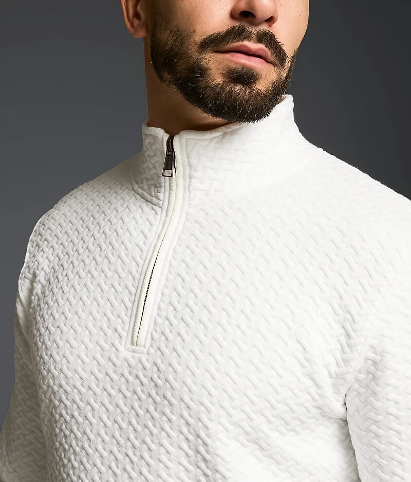 Textured Quarter Zip Pullover