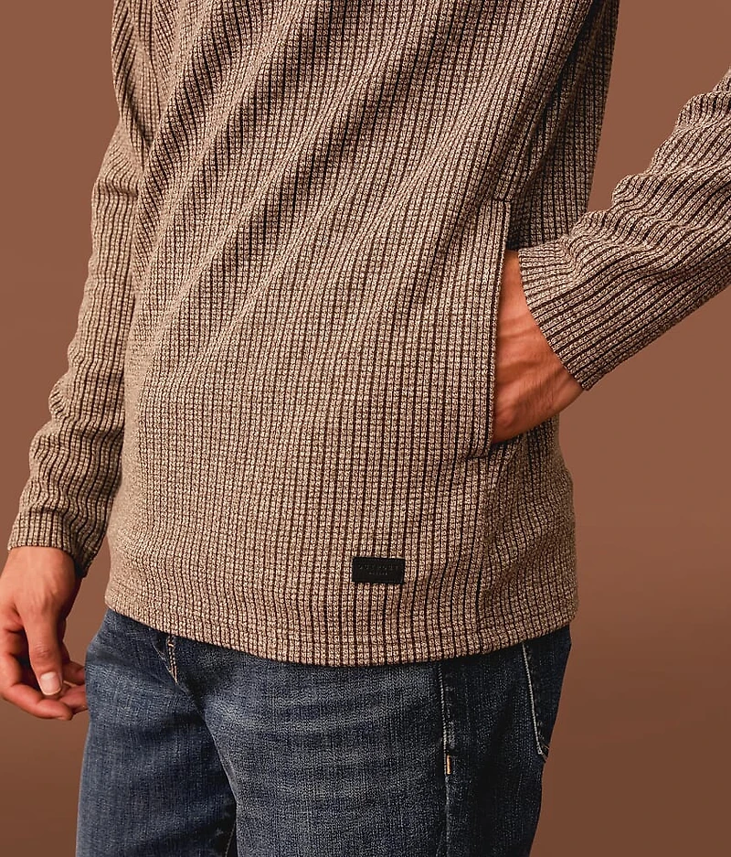 Ribbed Quarter Snap Pullover