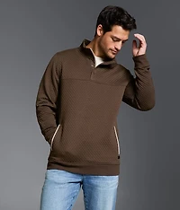 Textured Quarter Snap Pullover
