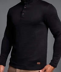 Textured Quarter Snap Pullover
