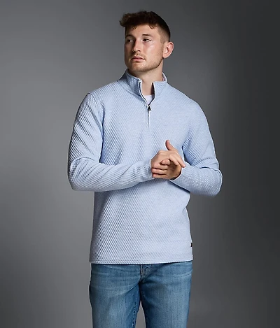 Textured Quarter Zip Pullover