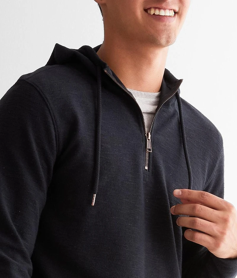Textured Quarter Zip Hoodie