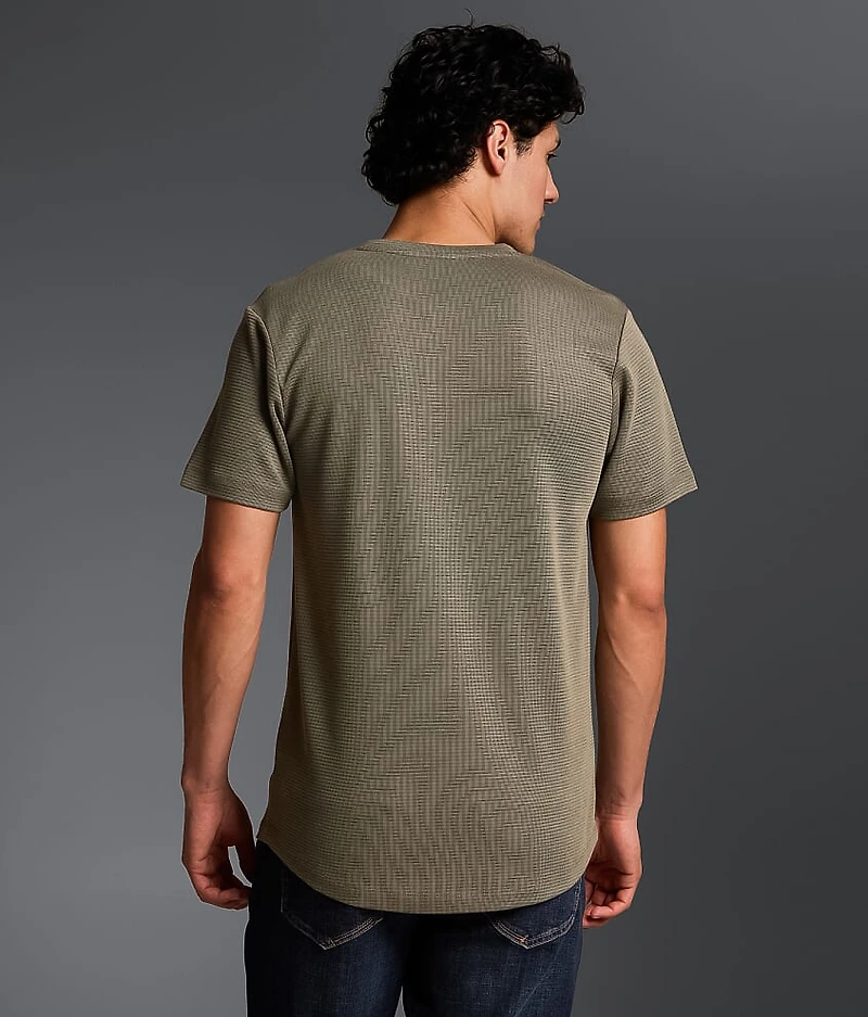 Textured Snap Henley