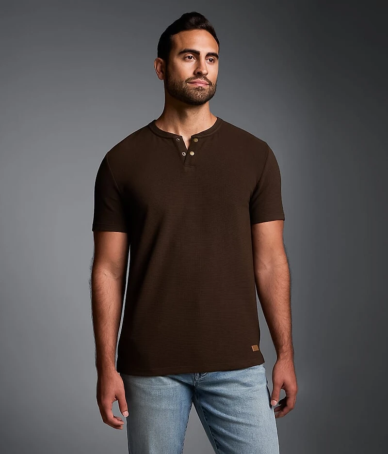 Waffle Knit Henley