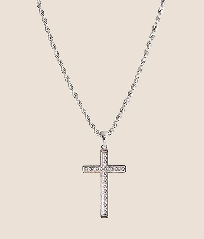 BKE Cross Pendant 24" Necklace