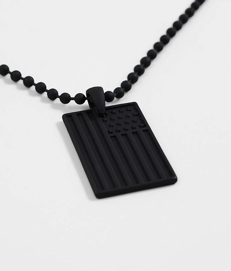 Flag Pendant 27" Necklace
