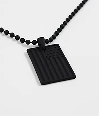 Flag Pendant 27" Necklace