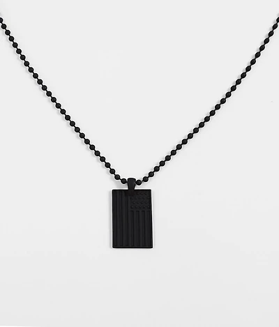 Flag Pendant 27" Necklace