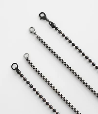 2 Pack Ball & Chain Necklace Set
