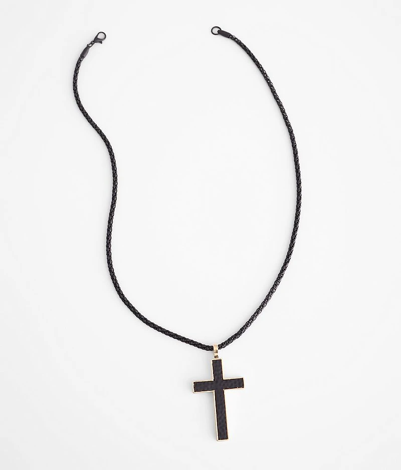Hammered Cross 20" Necklace