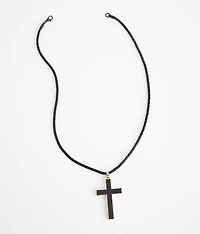 Hammered Cross 20" Necklace