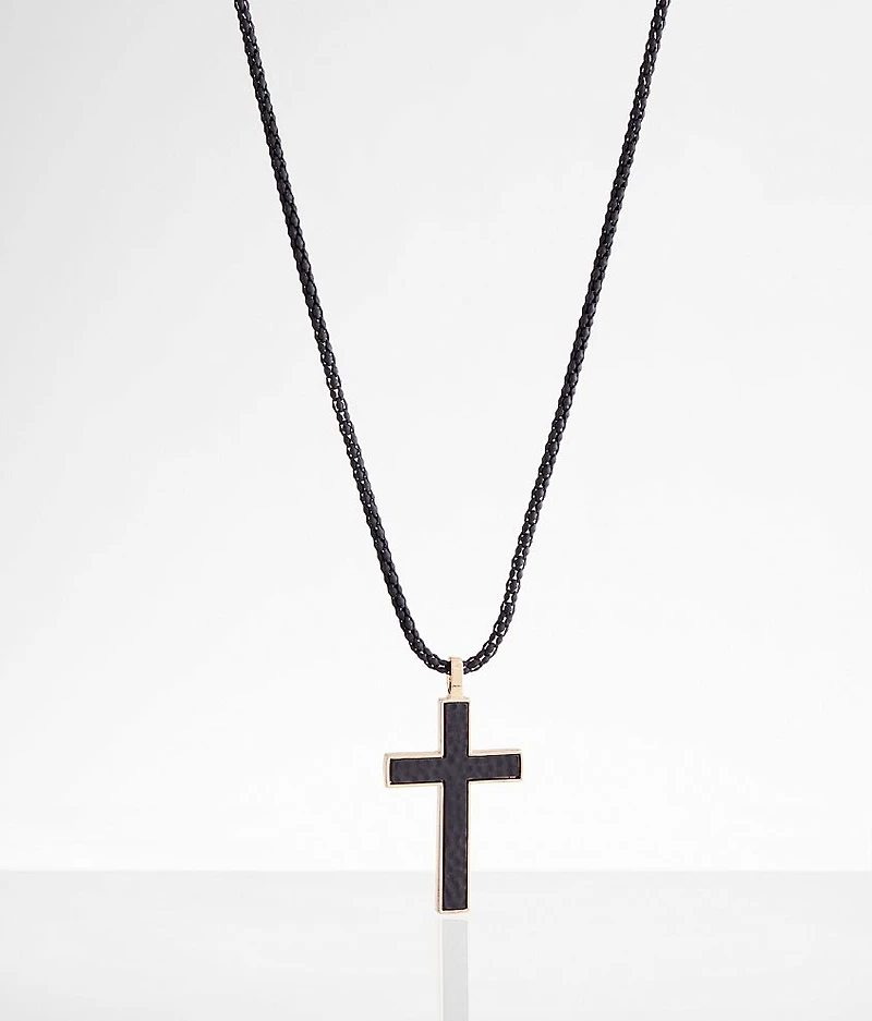Hammered Cross 20" Necklace