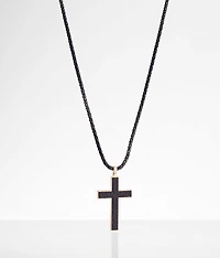 Hammered Cross 20" Necklace