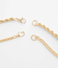 2 Pack Cross 17" & 18" Necklace Set