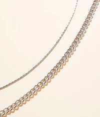 2 Pack Mixed Chain 24" Necklace Set