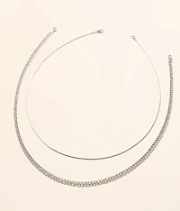 2 Pack Mixed Chain 24" Necklace Set