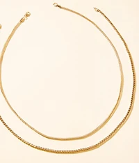 2 Pack Mixed Chain 24" Necklace Set