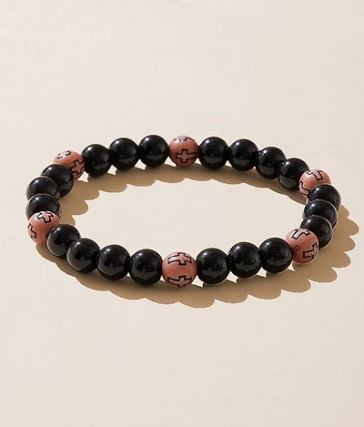 Engraved Cross Bracelet