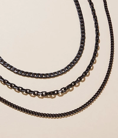 3 Pack 19" Mixed Necklace Set
