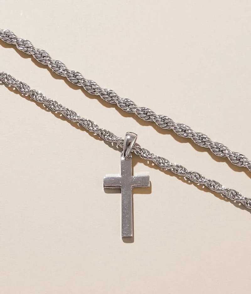2 Pack 19" & 23" Cross Necklace Set