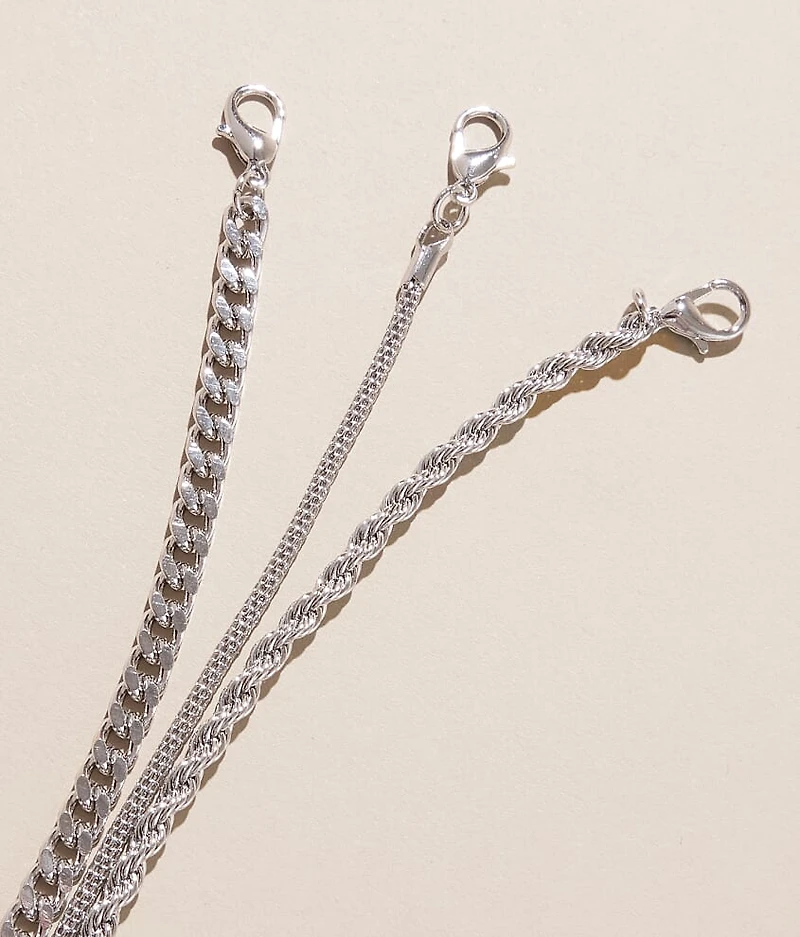 3 Pack 19" Mixed Necklace Set