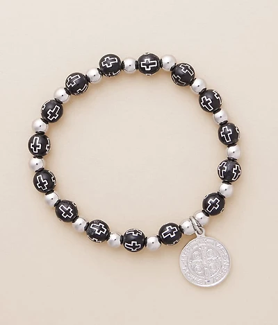BKE Beaded Cross Bracelet