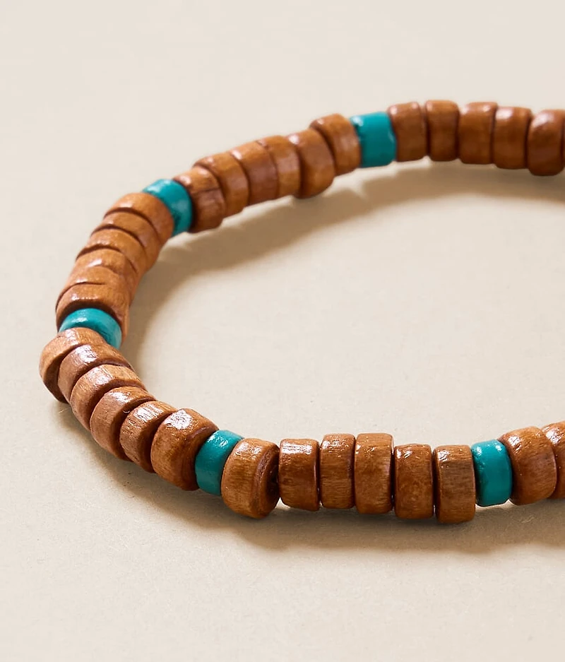 Wood & Turquoise Bracelet