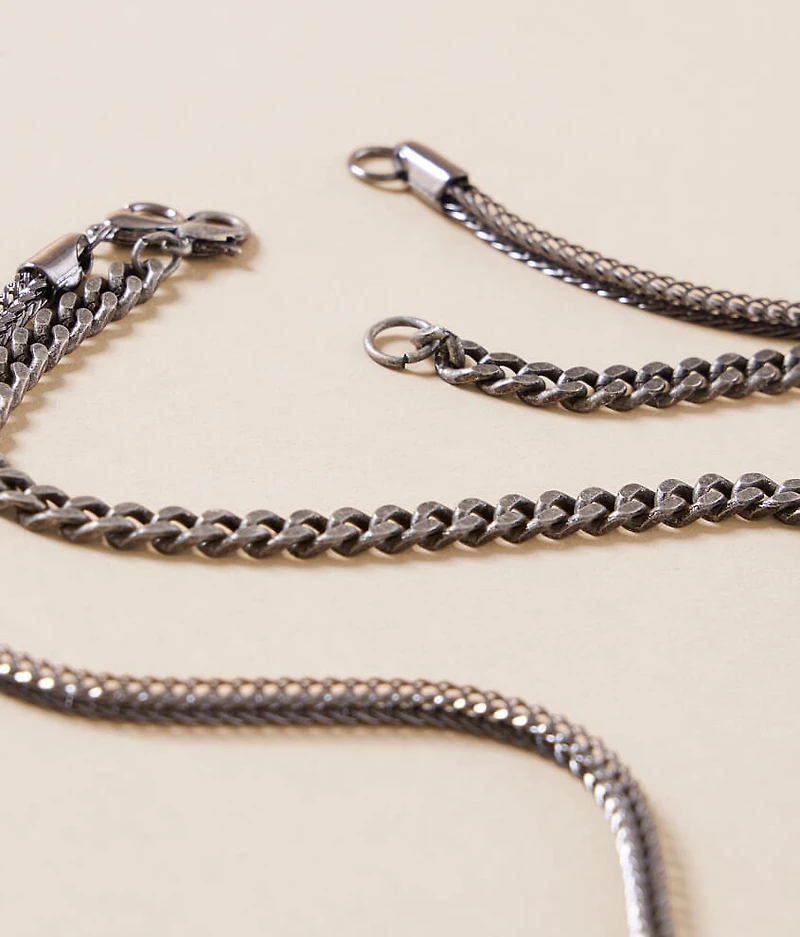 2 Pack Mixed Chain 18" & 19" Necklace Set
