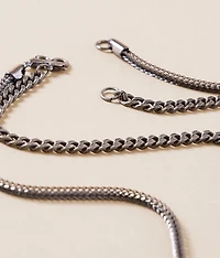 2 Pack Mixed Chain 18" & 19" Necklace Set
