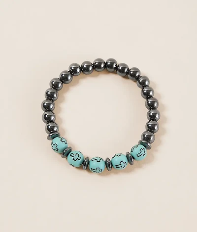 Cross Beaded Bracelet