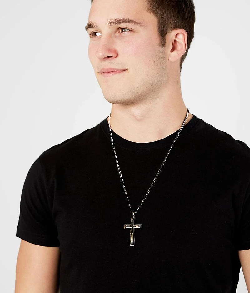 Hematite Cross 27" Necklace