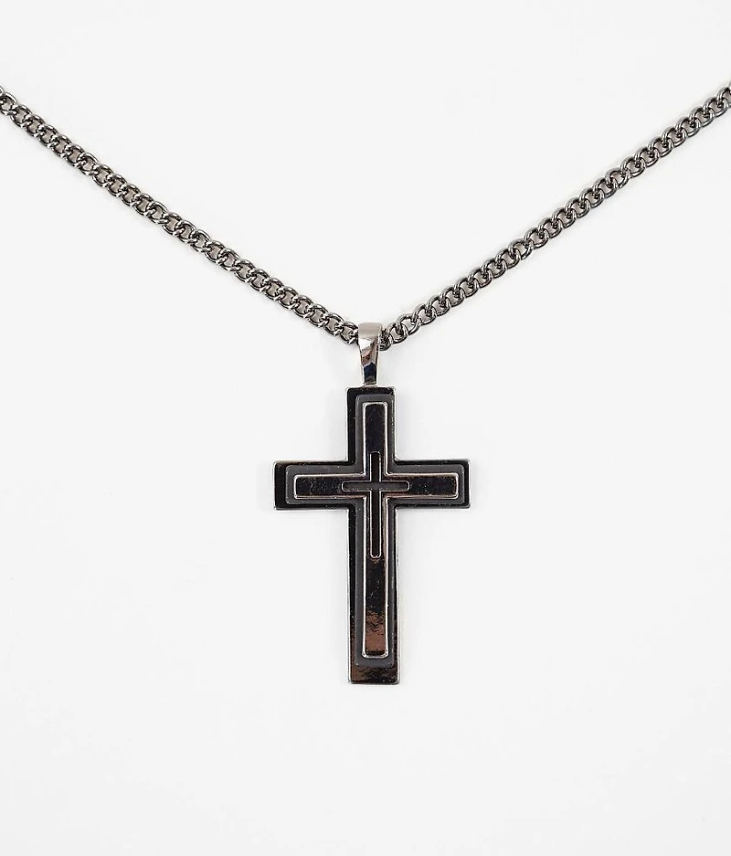 Hematite Cross 27" Necklace