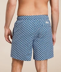 The Bayberry Geo Stretch Swim Trunks