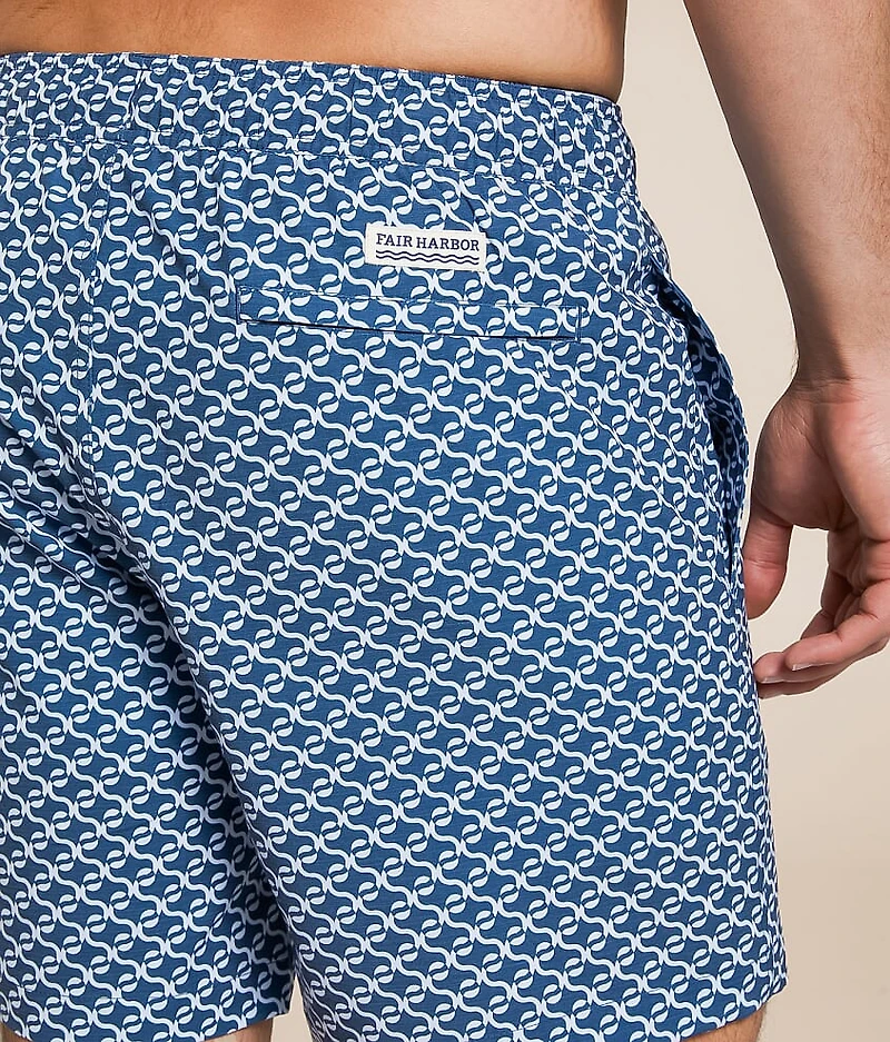 The Bayberry Geo Stretch Swim Trunks
