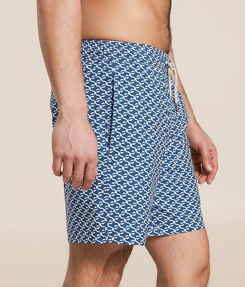 The Bayberry Geo Stretch Swim Trunks