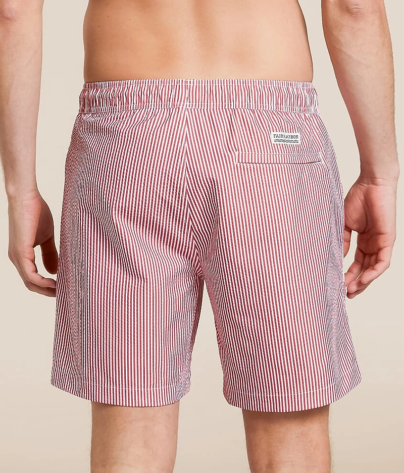The Bayberry Seersucker Swim Trunks