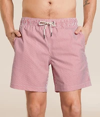 The Bayberry Seersucker Swim Trunks