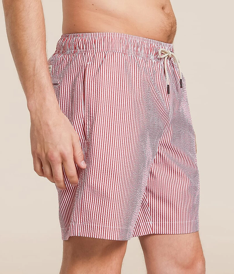 The Bayberry Seersucker Swim Trunks