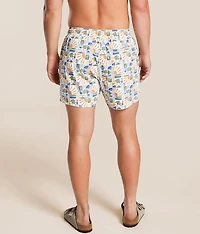 The Bungalow Beach Sun Tile Stretch Swim Trunks