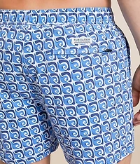 The Bungalow Rolling Waves Stretch Swim Trunks