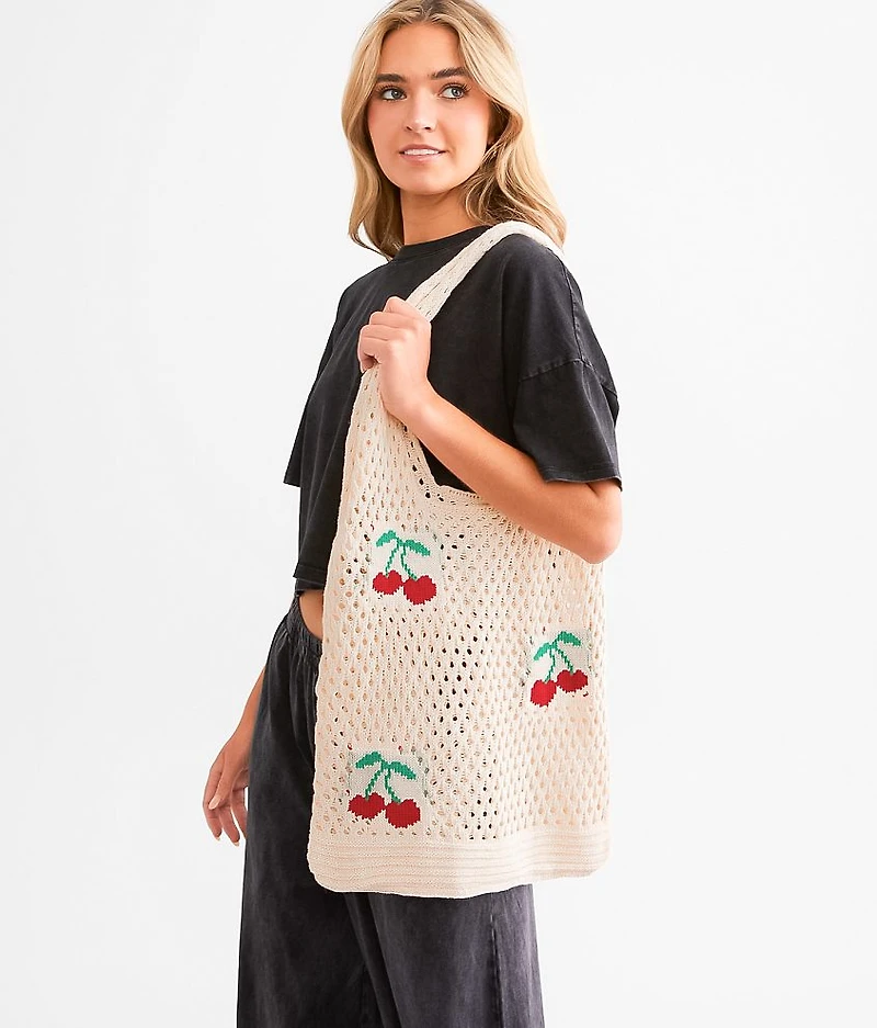 Cherry Crochet Tote