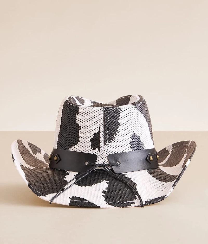 Cow Print Cowboy Hat