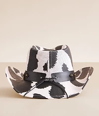 Cow Print Cowboy Hat