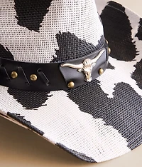Cow Print Cowboy Hat